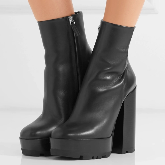 Jil Sander Shoes - Jil Sander Leather Platform Boots